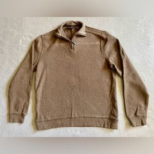 Tasso Elba Men’s 1/4 Zip Long Sleeve Sweater Brown Size Small